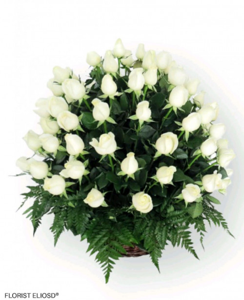 Fúnebre floral blanco   
